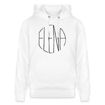 Elena - Stanley/Stella Unisex Bio-Hoodie CRUISER  - Weiß - Vorne - Alina (178cm) & Michal (187cm)