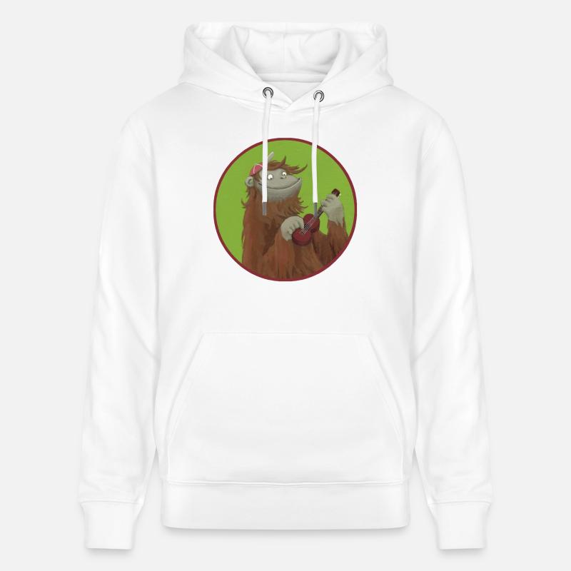 Singe avec ukulélé - Sweat à capuche bio CRUISER Stanley/Stella Unisexe - blanc