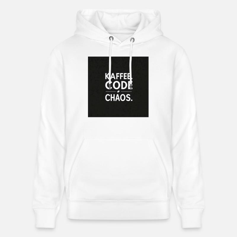 Kaffee, Code, Chaos - Stanley/Stella Unisex Bio-Hoodie CRUISER  - Weiß