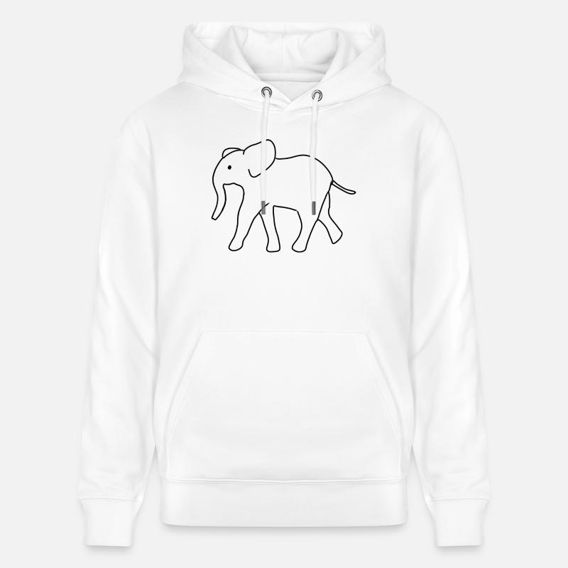 éléphant symbole animaux animaux - Sweat à capuche bio CRUISER Stanley/Stella Unisexe - blanc