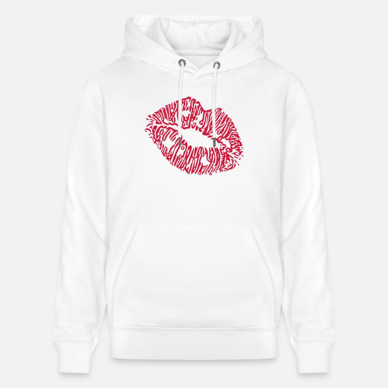 lips - Stanley/Stella CRUISER Unisex Organic Hoodie - white