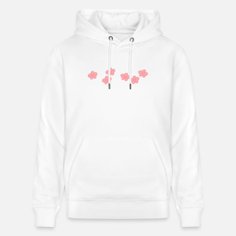 fleurs fleur plante rose - Sweat à capuche bio CRUISER Stanley/Stella Unisexe - blanc