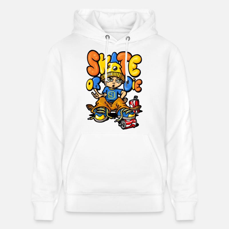 Skate et graffitis - Sweat à capuche bio CRUISER Stanley/Stella Unisexe - blanc