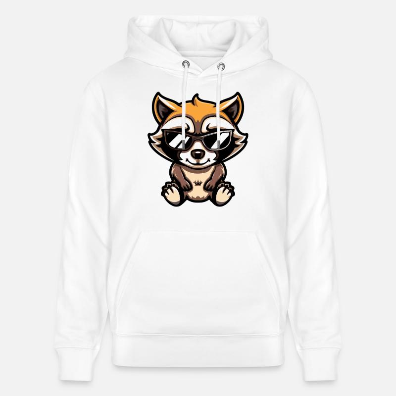 Waschbär Comic Cool - Stanley/Stella Unisex Bio-Hoodie CRUISER  - Weiß