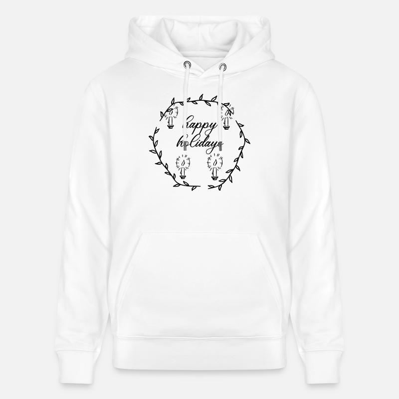 Avent Advetskranz Joyeuses Fêtes - Sweat à capuche bio CRUISER Stanley/Stella Unisexe - blanc