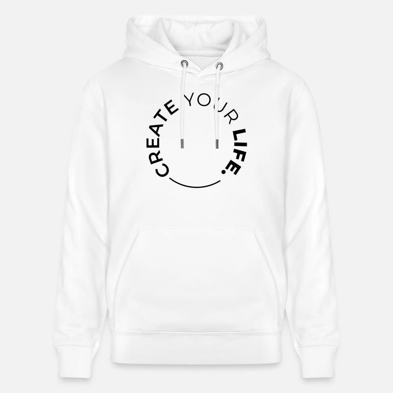 CREATE YOUR LIFE - Stanley/Stella Unisex Bio-Hoodie CRUISER  - Weiß