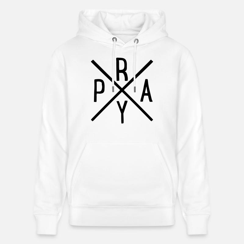 prier - Sweat à capuche bio CRUISER Stanley/Stella Unisexe - blanc