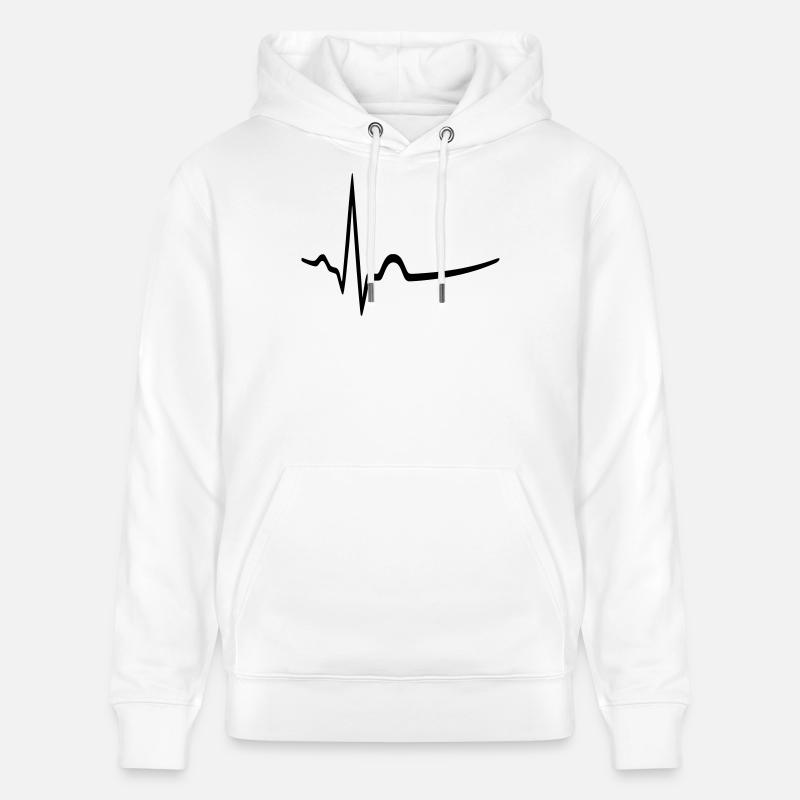 ECG - rythme sinusal - médecin - Sweat à capuche bio CRUISER Stanley/Stella Unisexe - blanc