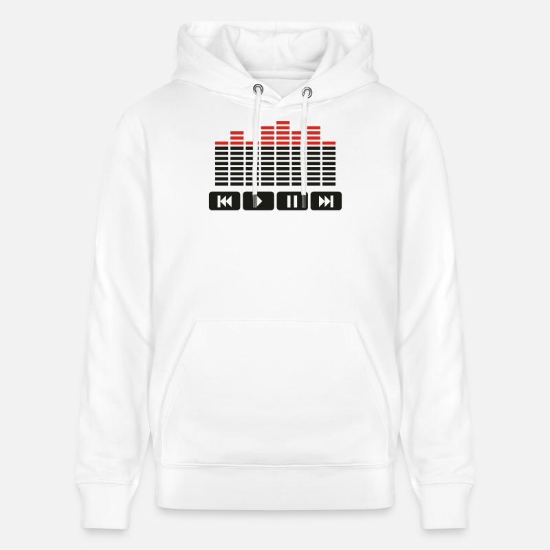 Equalizer audio player dj - Sweat à capuche bio CRUISER Stanley/Stella Unisexe - blanc