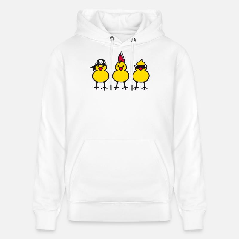 three chicks (b) - Sweat à capuche bio CRUISER Stanley/Stella Unisexe - blanc