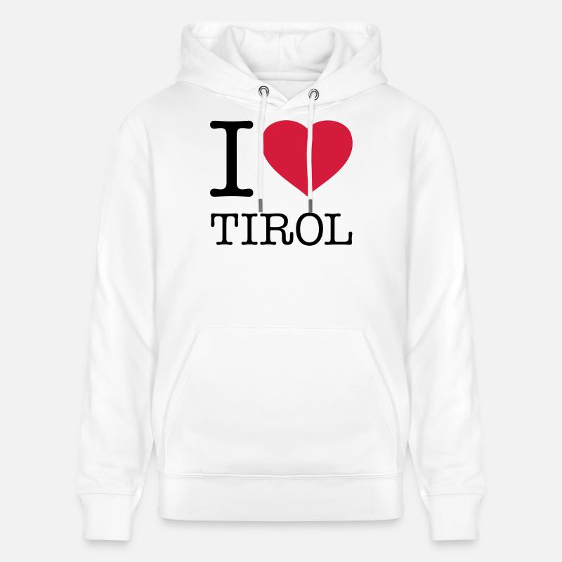 I LOVE TIROL Austria Österreich - Sweat à capuche bio CRUISER Stanley/Stella Unisexe - blanc