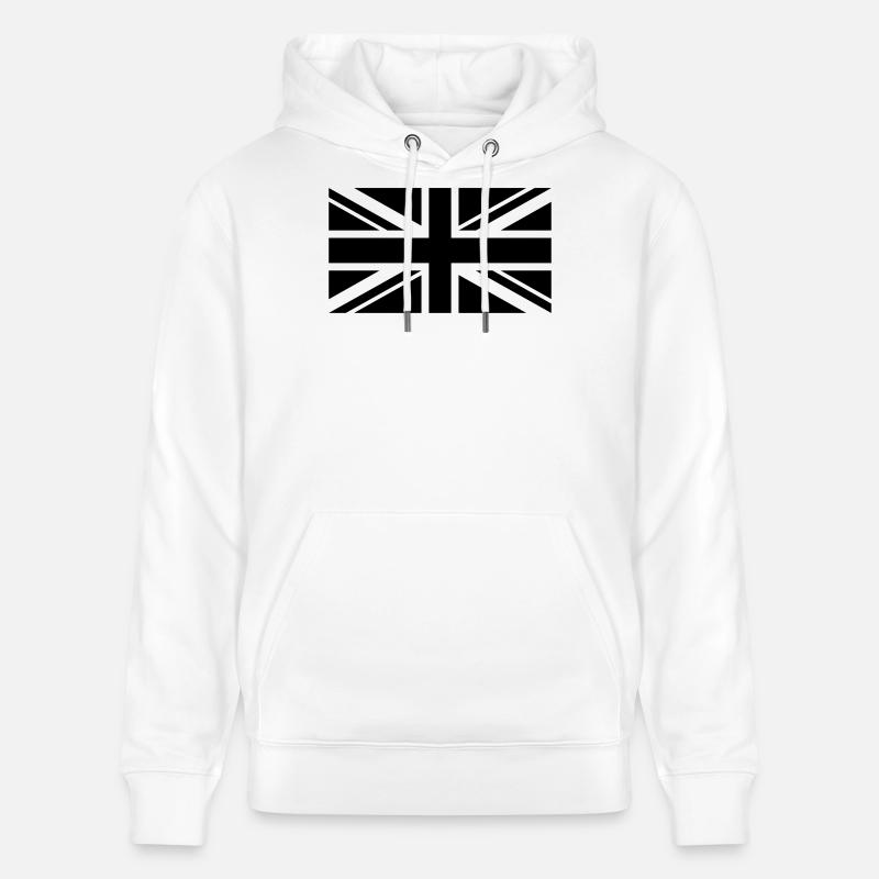 Plaine de drapeau Angleterre - Sweat à capuche bio CRUISER Stanley/Stella Unisexe - blanc