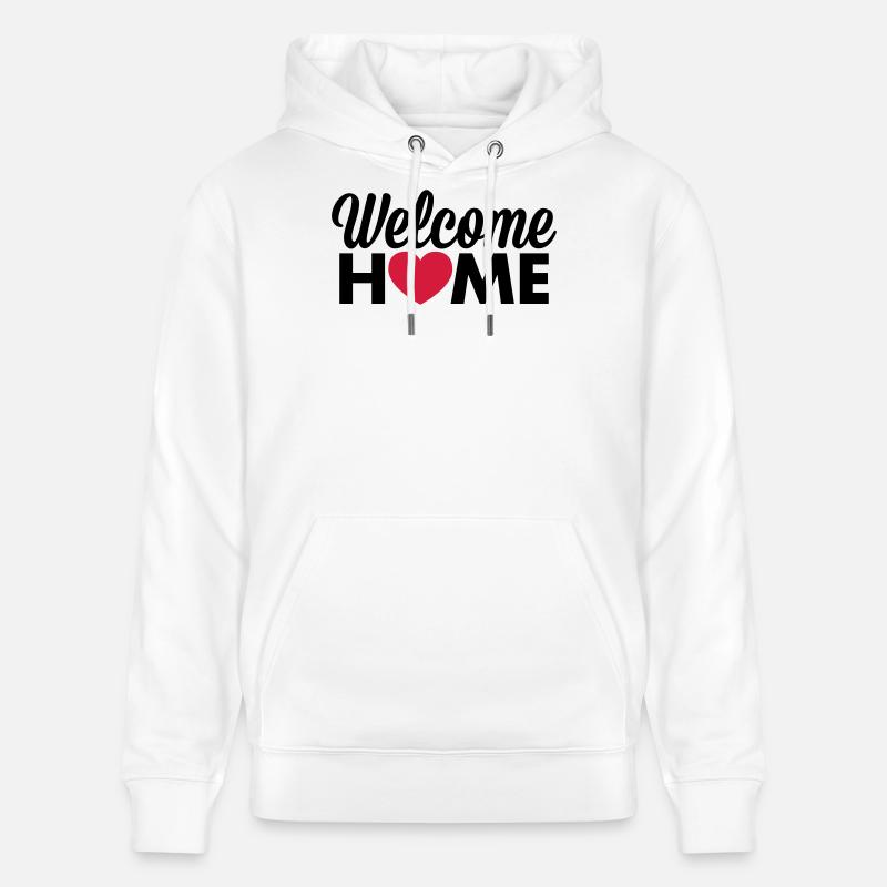 Willkommen zu Hause Herz - Stanley/Stella Unisex Bio-Hoodie CRUISER - Weiß
