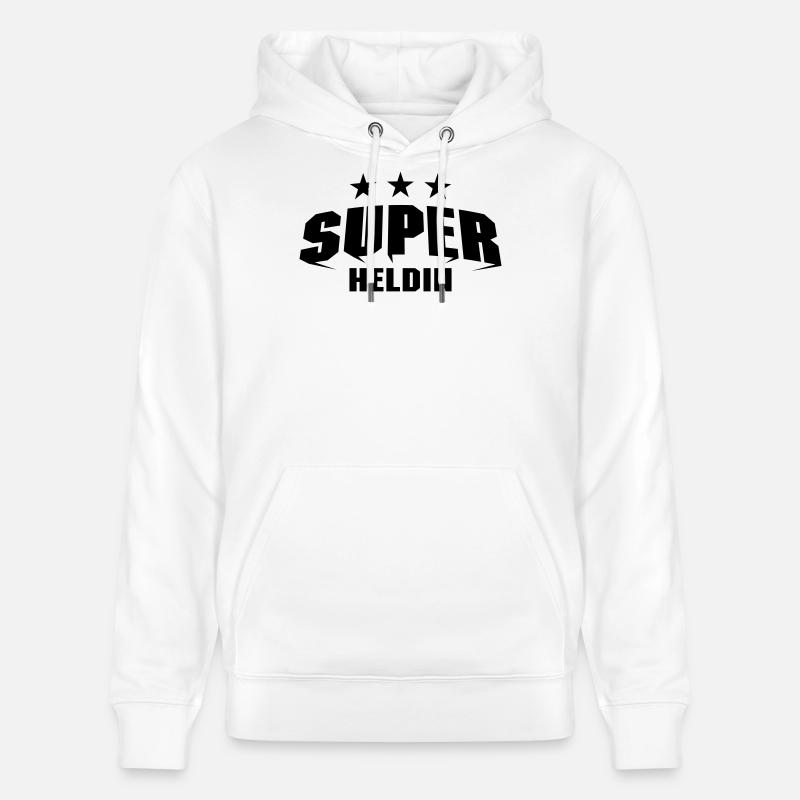 Super Heldin - Stanley/Stella Unisex Bio-Hoodie CRUISER  - Weiß