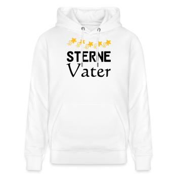 Sterne Vater Vatertag Familie Sprüche Geschenk - Stanley/Stella Unisex Bio-Hoodie CRUISER  - Weiß - Vorne - Alina (178cm) & Michal (187cm)