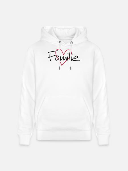 Familie hjerte kærlighed fællesskab samhørighed - Stanley/Stella CRUISER økologisk unisex-hoodie - hvid