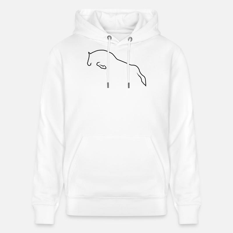 Cheval de saut - Sweat à capuche bio CRUISER Stanley/Stella Unisexe - blanc