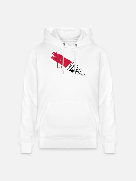 Pinsel mit Farbe - Stanley/Stella Unisex Bio-Hoodie CRUISER - Weiß