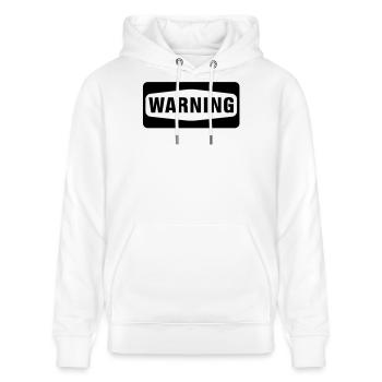 Warning - Stanley/Stella CRUISER Unisex Organic Hoodie - white - Front - Alina (178cm) & Michal (187cm)