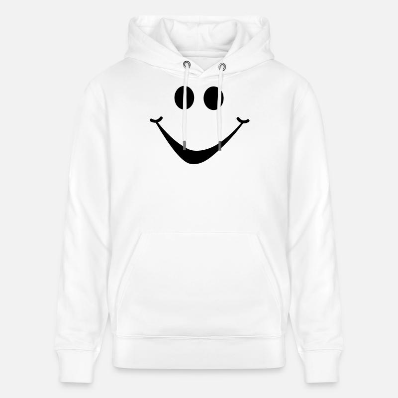 smiley1 - Sweat à capuche bio CRUISER Stanley/Stella Unisexe - blanc