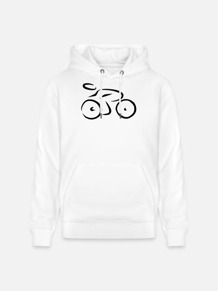 6254398 115307606 Bicycle - Stanley/Stella CRUISER Unisex Organic Hoodie - white