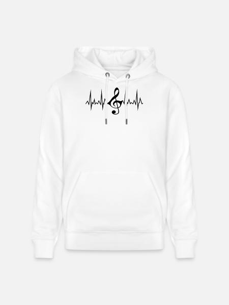wavenotenschluessel - Stanley/Stella CRUISER Unisex Organic Hoodie - white