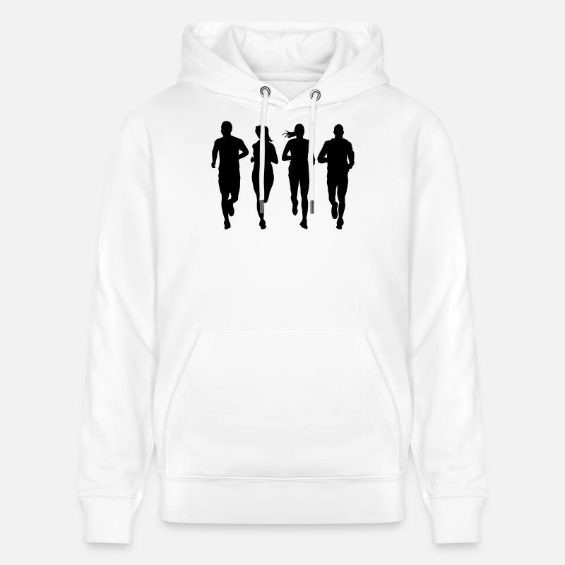 couple en cours d'exécution - Sweat à capuche bio CRUISER Stanley/Stella Unisexe - blanc