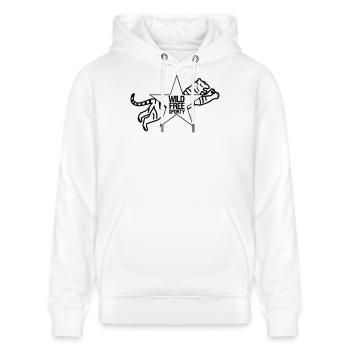 Sport Sportler Tiger Tier Fun Sprüche Geschenk - Stanley/Stella Unisex Bio-Hoodie CRUISER  - Weiß - Vorne - Alina (178cm) & Michal (187cm)