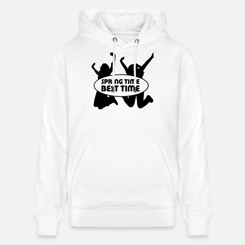 Printemps Printemps Fun Amis Cadeau - Sweat à capuche bio CRUISER Stanley/Stella Unisexe - blanc