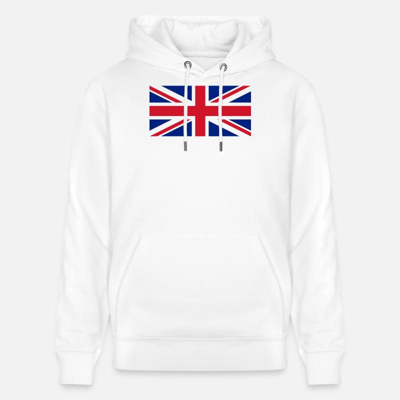Union Jack - Stanley/Stella CRUISER Unisex Organic Hoodie - white