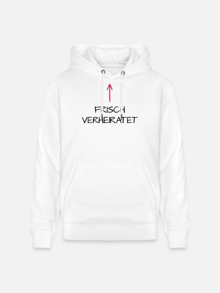 Frisch verheiratet Flitterwochen Hochzeitsreise - Stanley/Stella Unisex Bio-Hoodie CRUISER  - Weiß