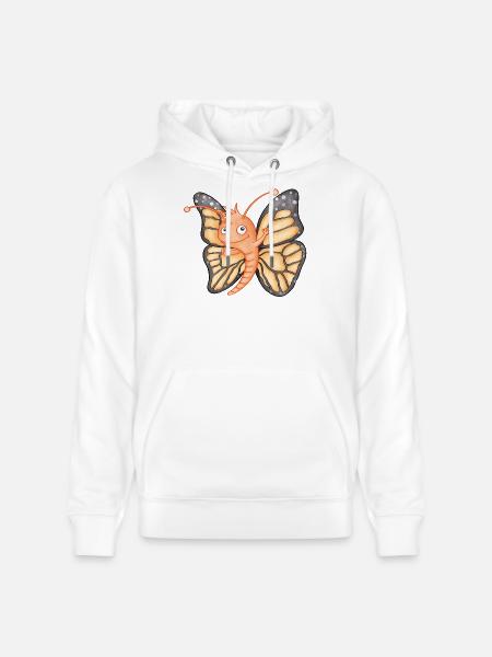 kleiner Schmetterling - Stanley/Stella Unisex Bio-Hoodie CRUISER - Weiß