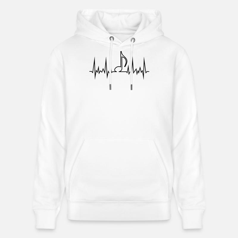 wave_note - Stanley/Stella Unisex Bio-Hoodie CRUISER  - Weiß