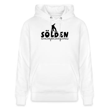 Sölden Snowboarding Snowboard Snowboarder - Stanley/Stella Unisex Bio-Hoodie CRUISER  - Weiß - Vorne - Alina (178cm) & Michal (187cm)