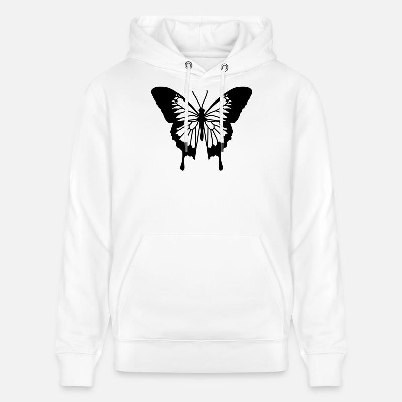 schmetterling - Sweat à capuche bio CRUISER Stanley/Stella Unisexe - blanc