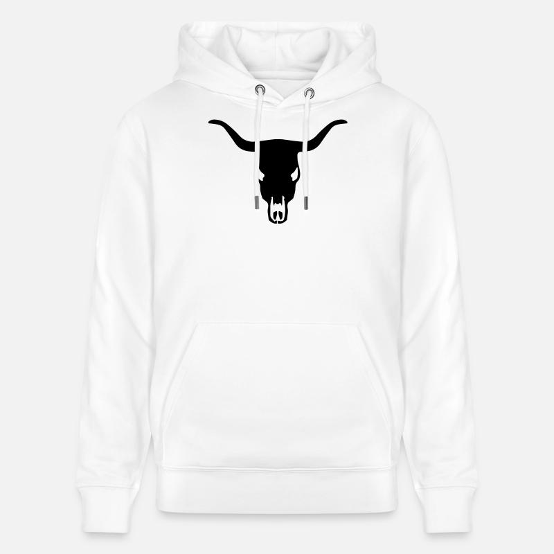 BULL SKULL - Sweat à capuche bio CRUISER Stanley/Stella Unisexe - blanc