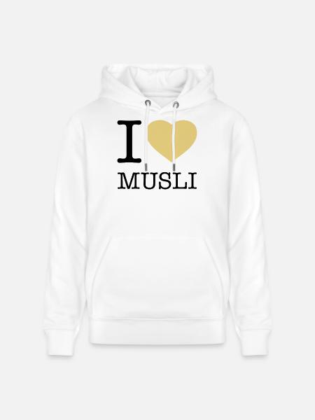 J’AIME MUESLI Muesli - Sweat à capuche bio CRUISER Stanley/Stella Unisexe - blanc