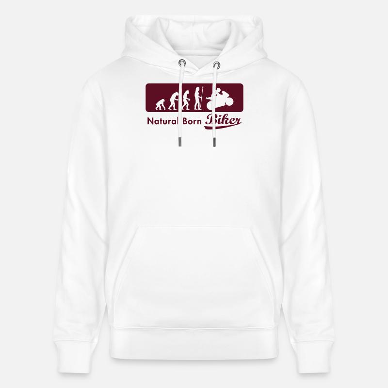 evolution_biker - Stanley/Stella Unisex Bio-Hoodie CRUISER  - Weiß