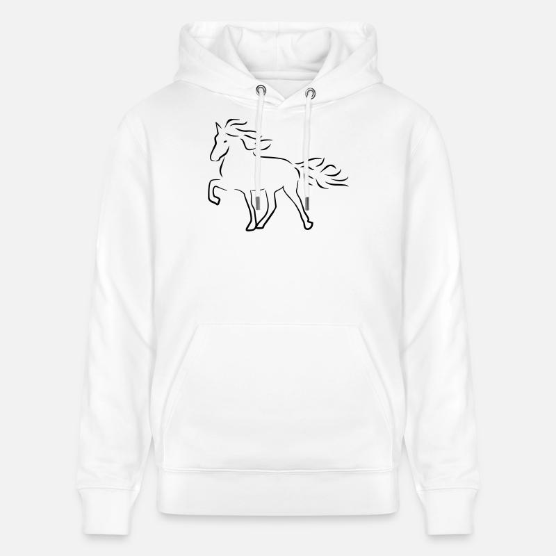 Cheval d’Islande - Sweat à capuche bio CRUISER Stanley/Stella Unisexe - blanc