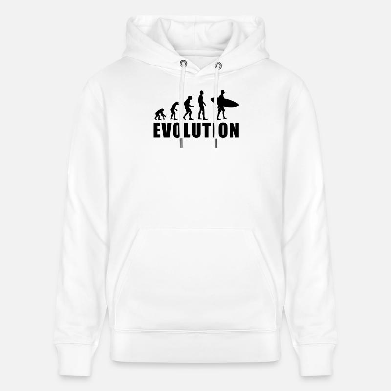 EVOLUTION Surf Swimming Sea Vacation Gift - Sweat à capuche bio CRUISER Stanley/Stella Unisexe - blanc