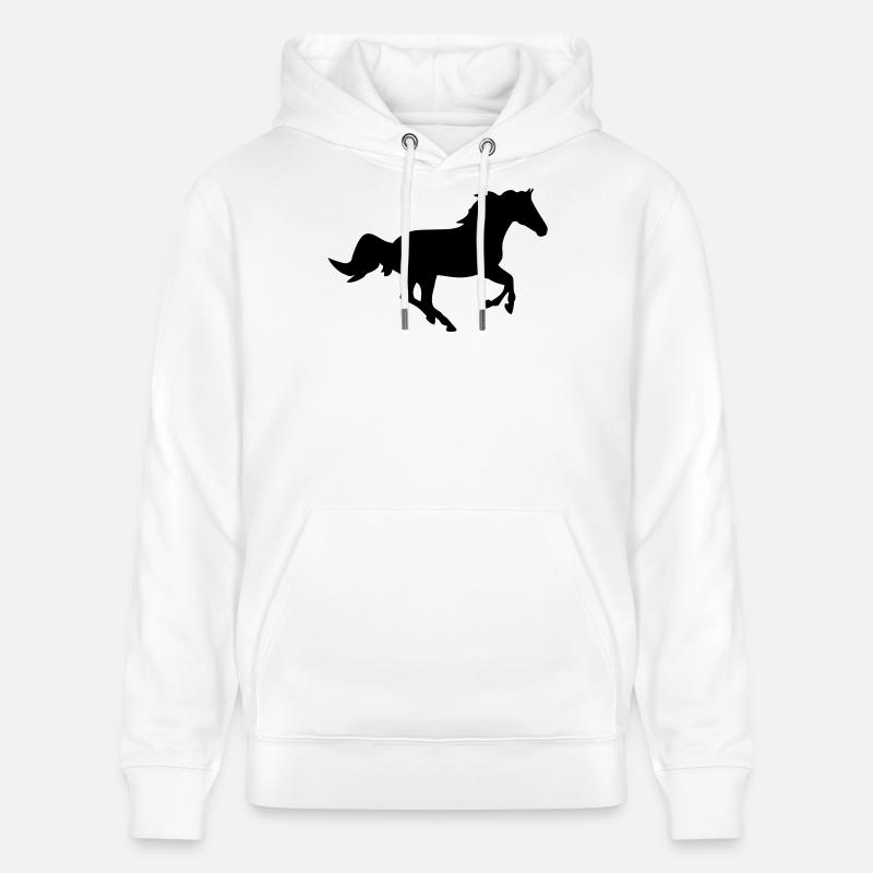 Ein Pferd. - Stanley/Stella Unisex Bio-Hoodie CRUISER - Weiß