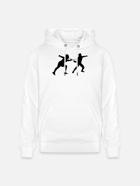 fechten - Stanley/Stella CRUISER Unisex Organic Hoodie - white