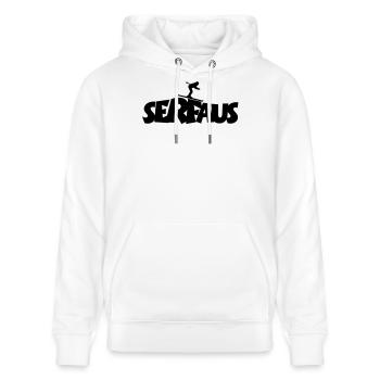 Serfaus Ski Skifahren Wintersport - Stanley/Stella Unisex Bio-Hoodie CRUISER  - Weiß - Vorne - Alina (178cm) & Michal (187cm)