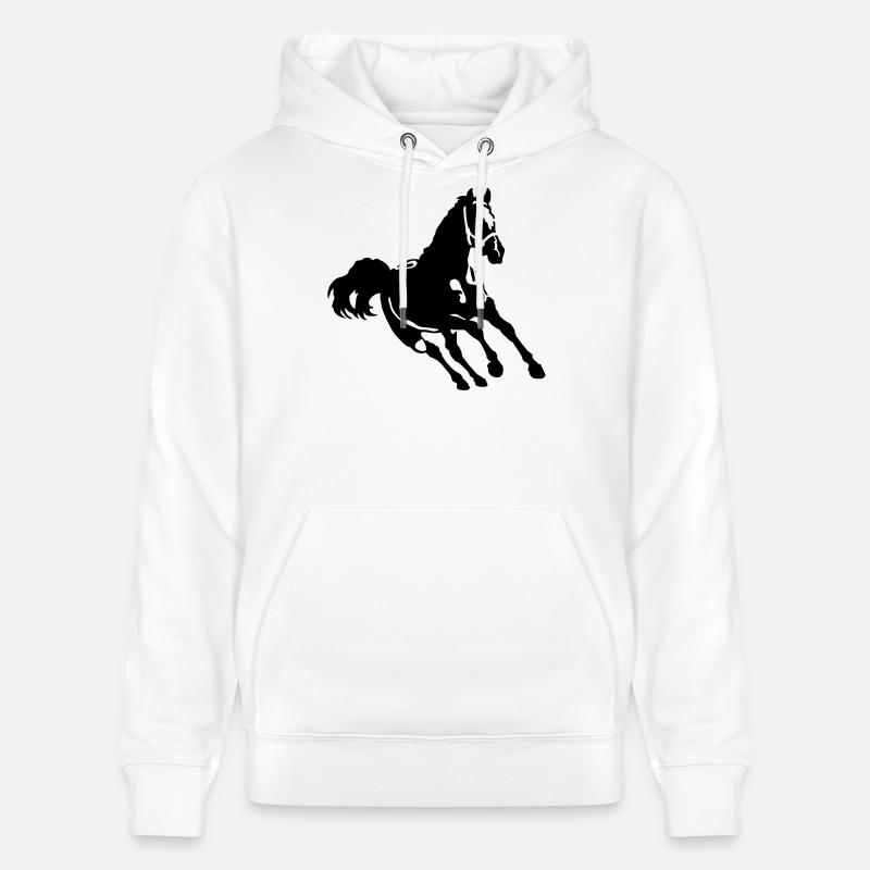 pferd - Sweat à capuche bio CRUISER Stanley/Stella Unisexe - blanc