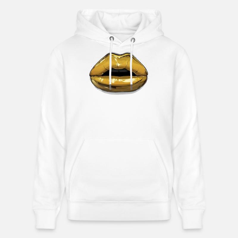 Or bouche - Sweat à capuche bio CRUISER Stanley/Stella Unisexe - blanc