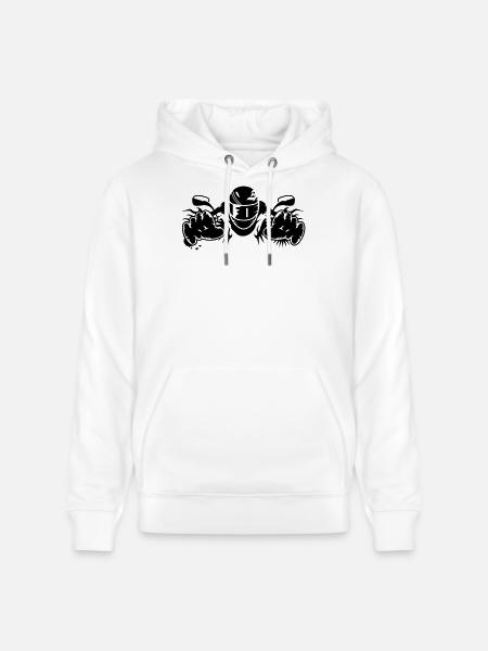 ride a motorcycle - Stanley/Stella CRUISER Unisex Organic Hoodie - white