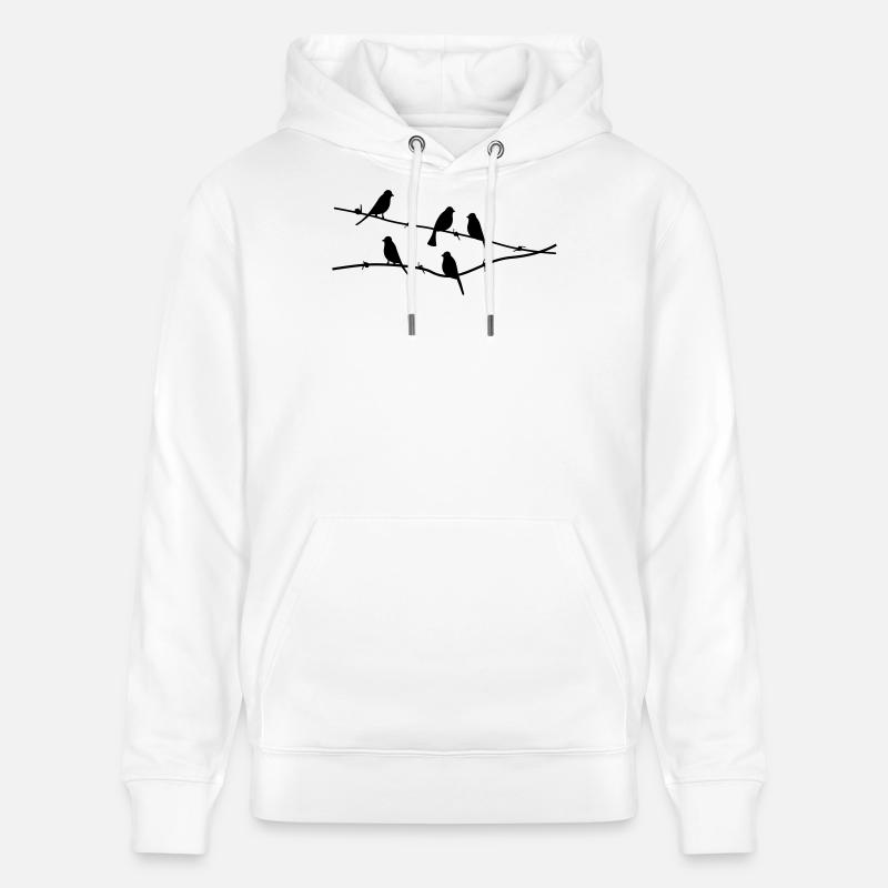 oiseaux - Sweat à capuche bio CRUISER Stanley/Stella Unisexe - blanc