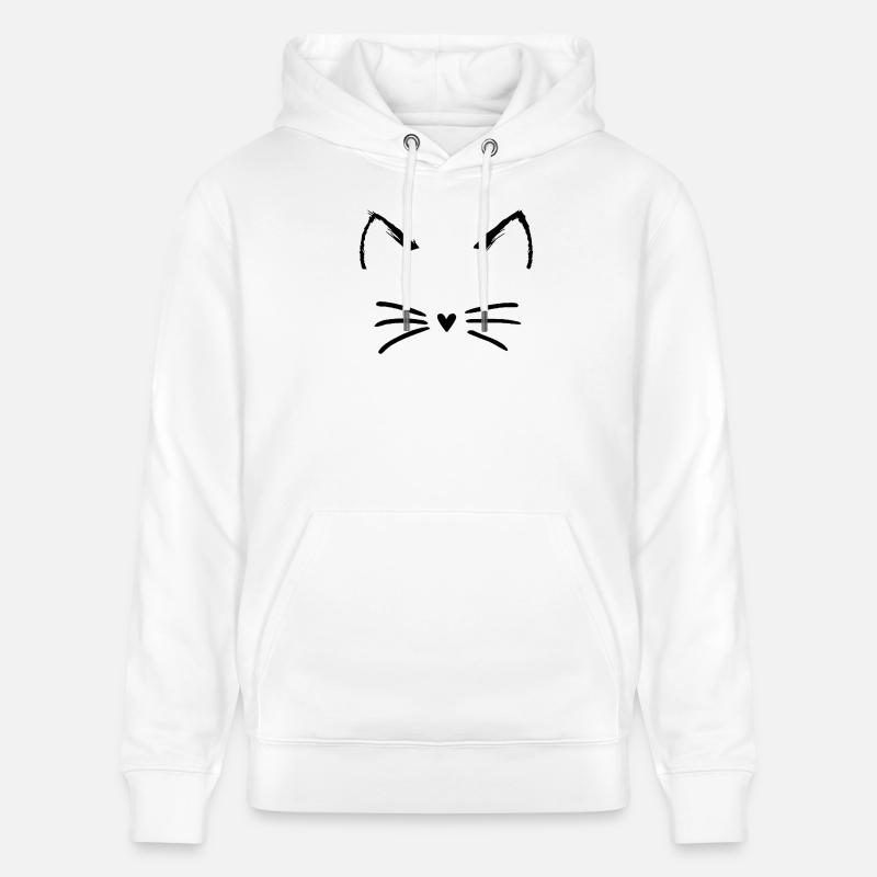 Chat - Sweat à capuche bio CRUISER Stanley/Stella Unisexe - blanc