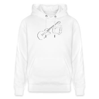 Electric guitar - Stanley/Stella CRUISER Unisex Organic Hoodie - white - Front - Alina (178cm) & Michal (187cm)