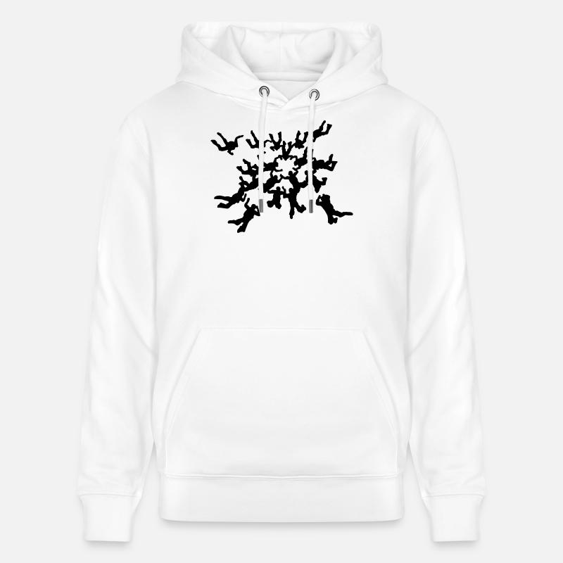Skydiving - Sweat à capuche bio CRUISER Stanley/Stella Unisexe - blanc